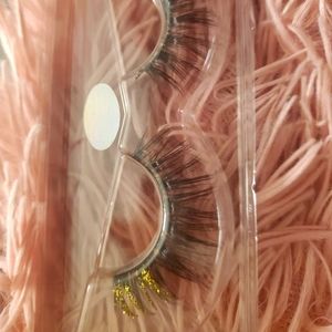 Gold Glitter Lashes